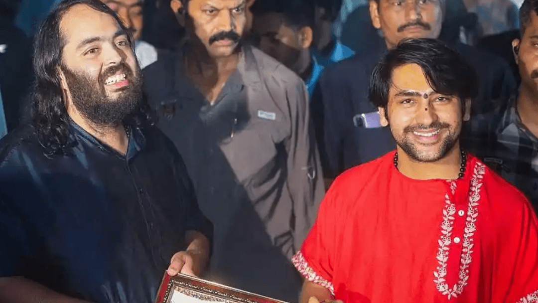 Anant Ambani with Dhirendra Krishna Shastri