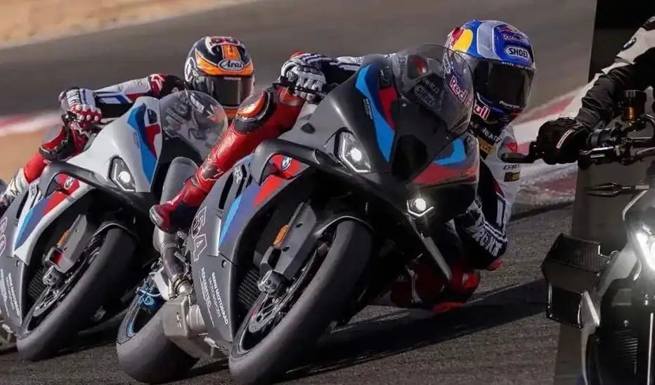 BMW M 1000 RR superbike during a race