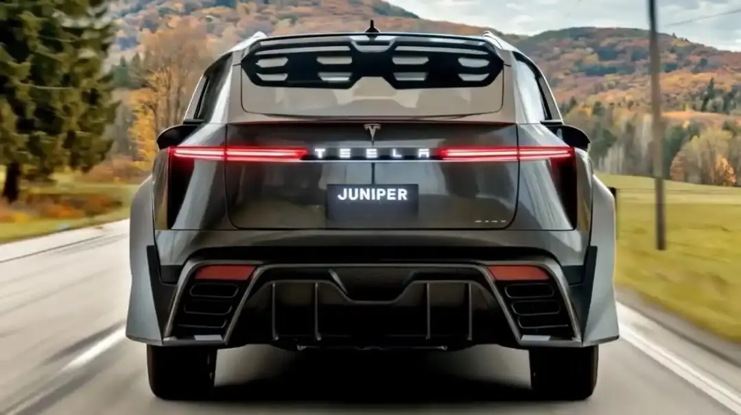 rear view of the 2025 Tesla Model Y Juniper