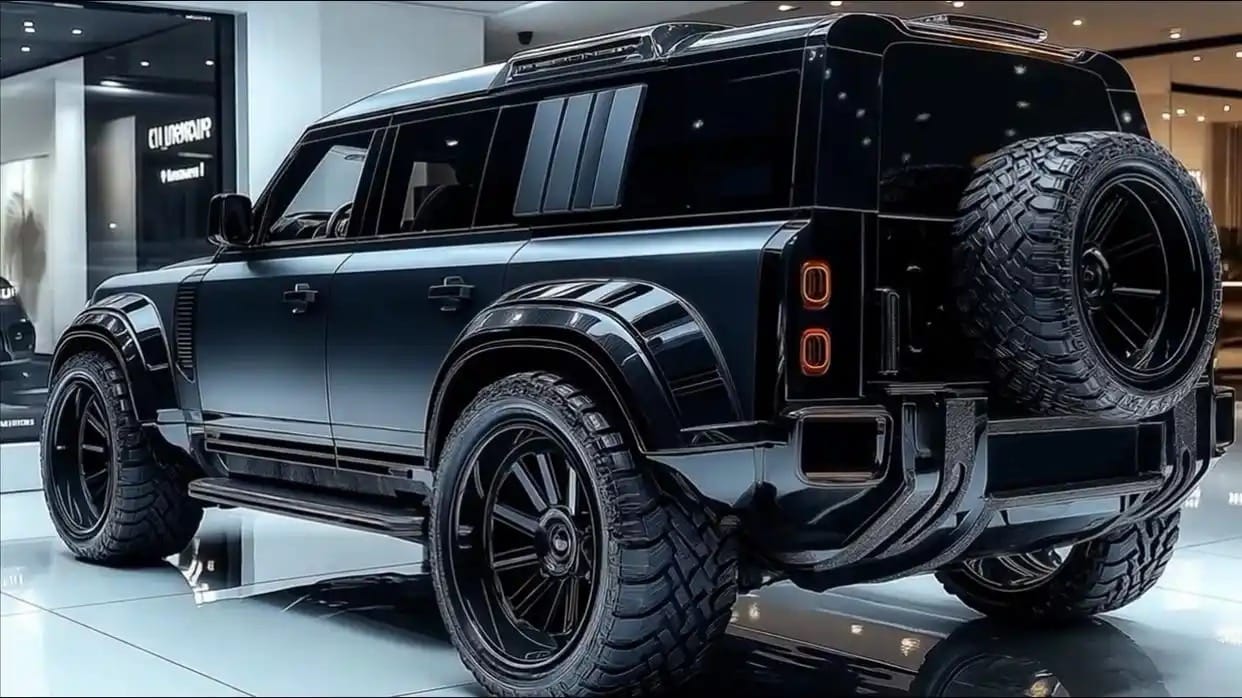 Land Rover Defender rear view luxury off-road SUV