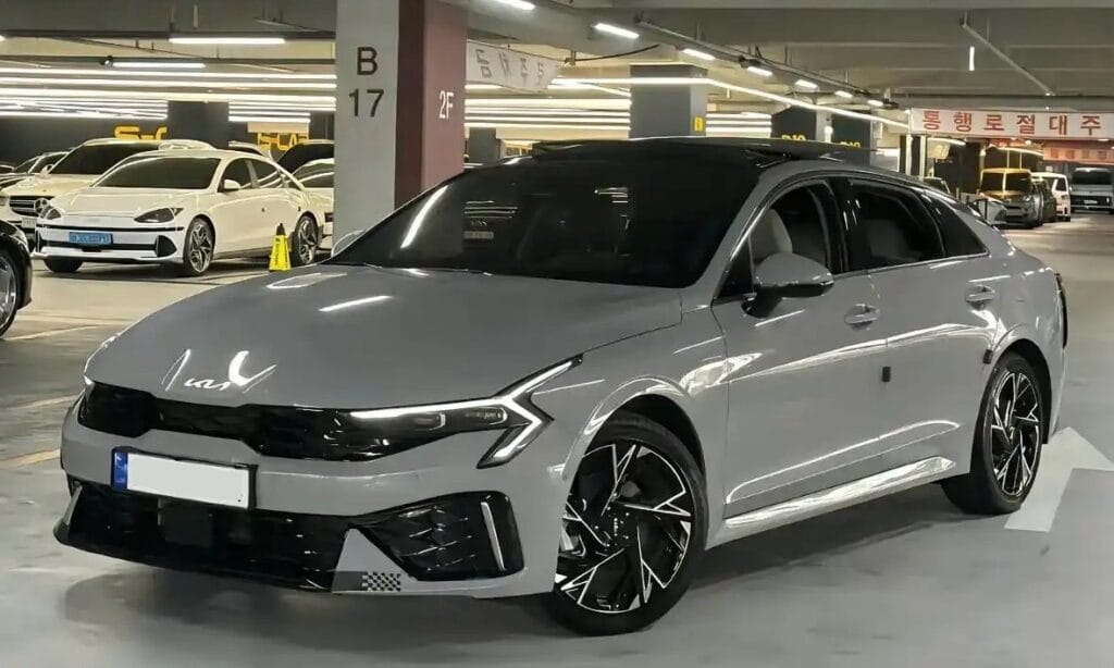 Stylish Kia K5 sedan front view