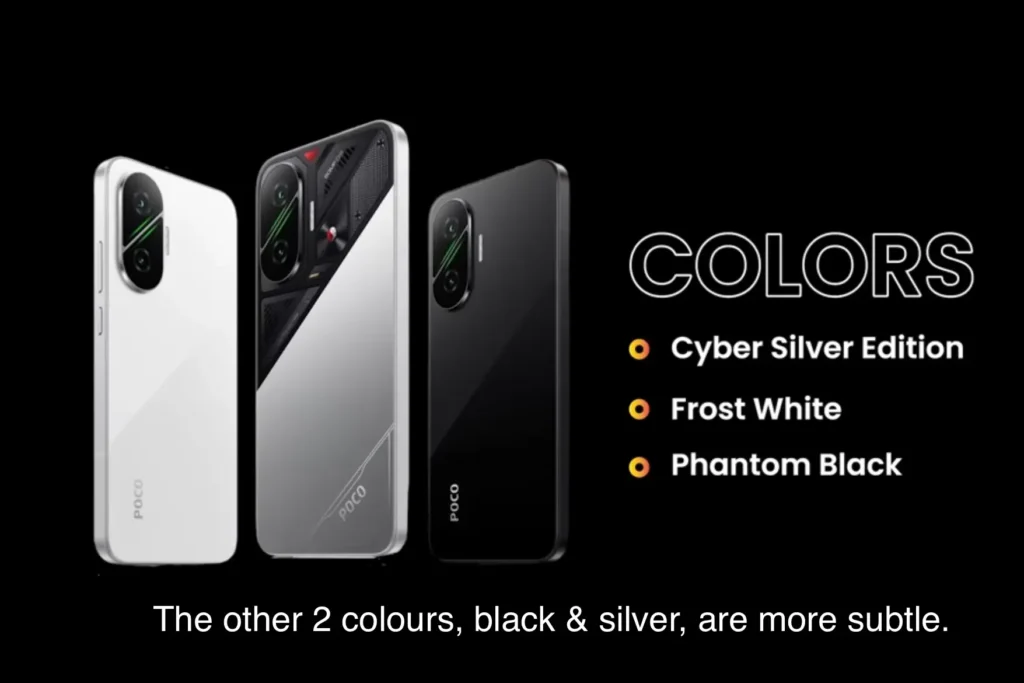 Poco F7 5G in three premium colour variants