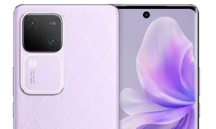 Vivo S18 in lavender with dual camera setup
