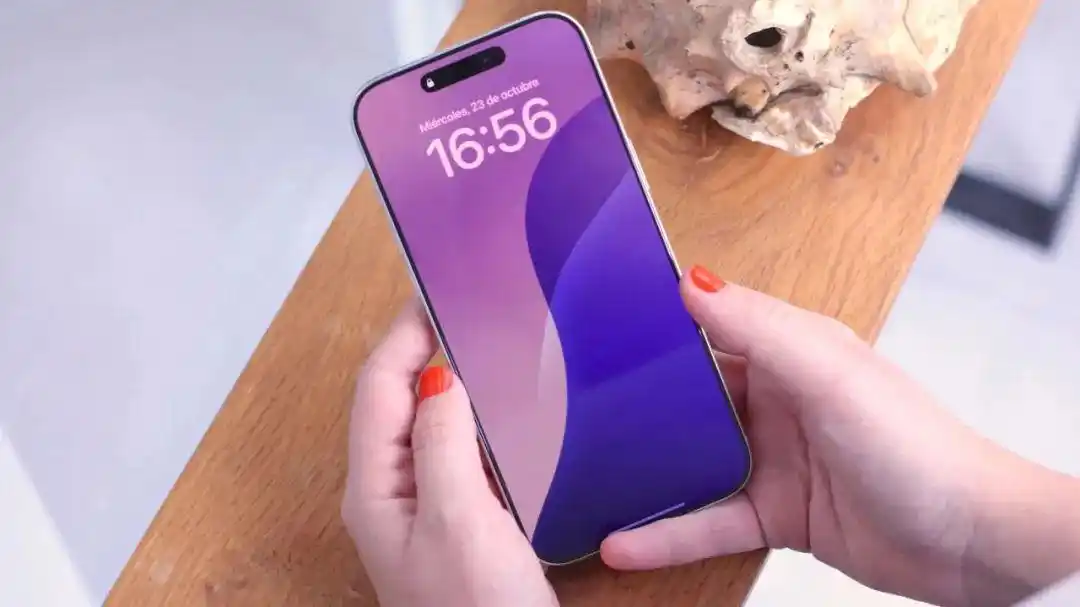 iPhone 17 in-hand with slim display design