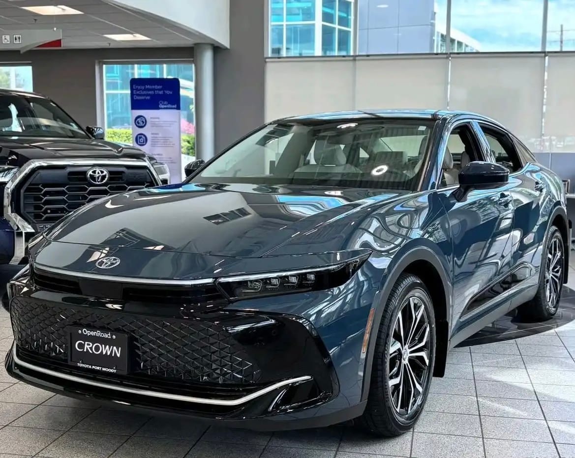 Front view of 2026 Toyota Crown in showroom