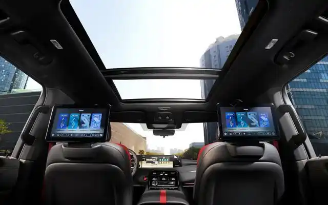 Nissan Patrol's spacious interior with rear screens and sunroof