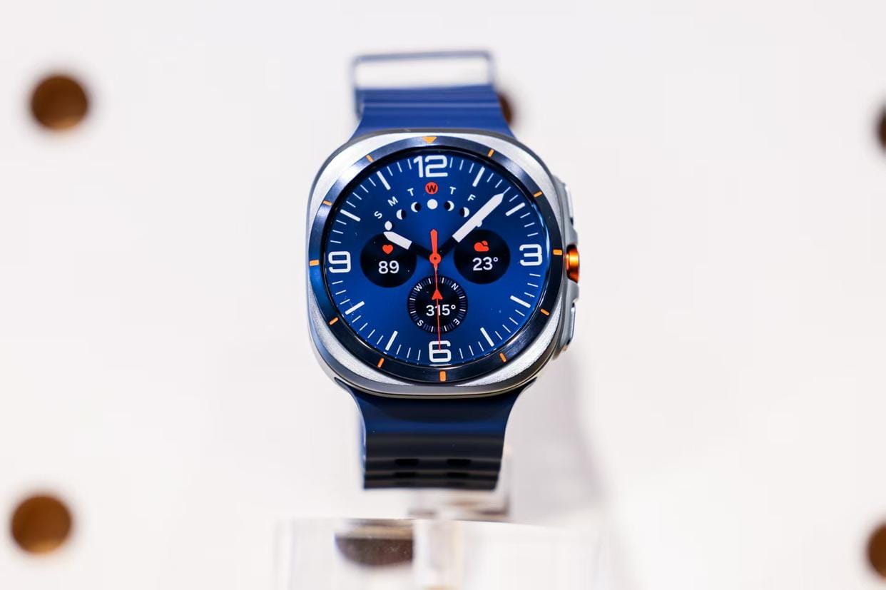 Samsung Galaxy Watch Ultra on display stand