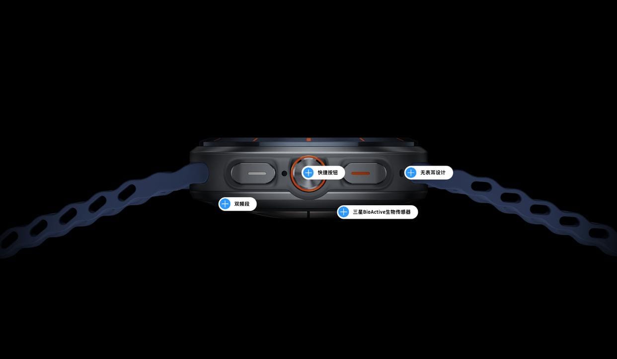 Galaxy Watch Ultra side view with button features