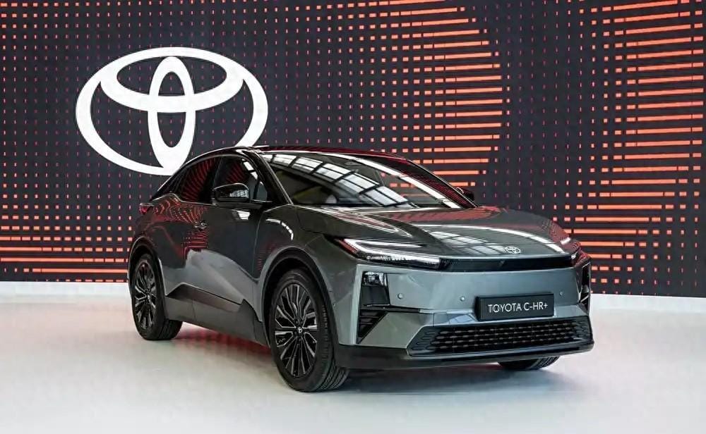 Toyota C-HR+ electric SUV at global debut stage