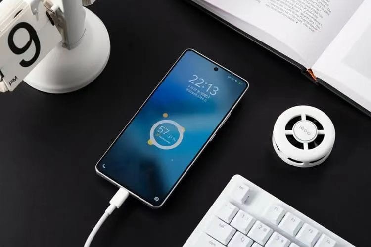 iQOO Z10R fast charging shown on desk setup
