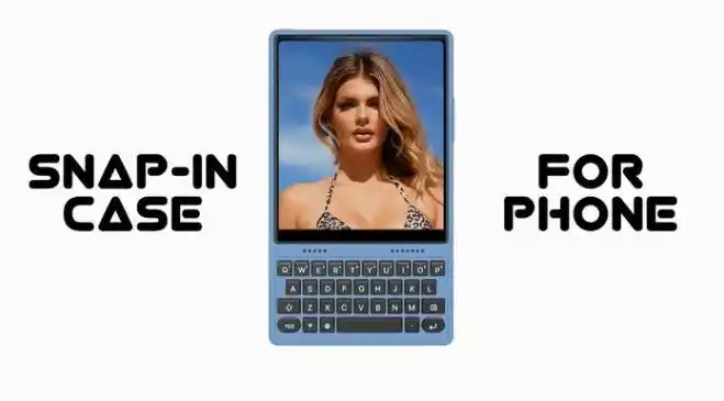 Phone with snap-on keyboard