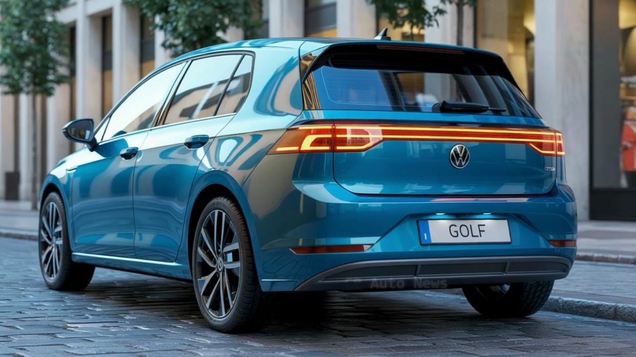 2026 Volkswagen Golf rear view with LED taillights