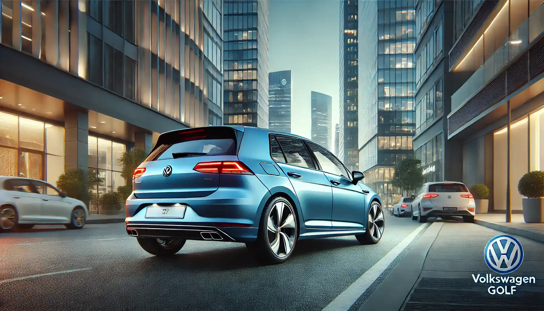 2026 Volkswagen Golf-inspired hatchback in city street setting