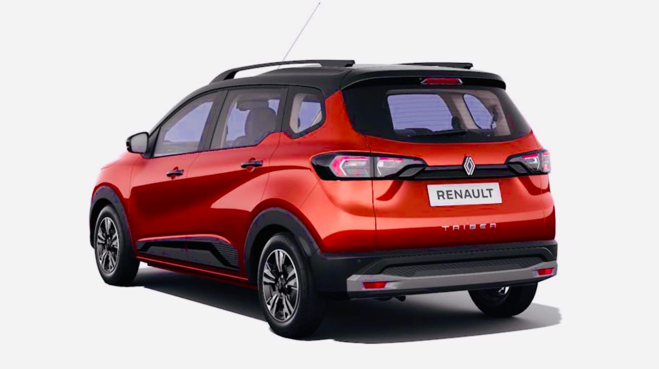 2025 Renault Triber rear view with sporty tail design