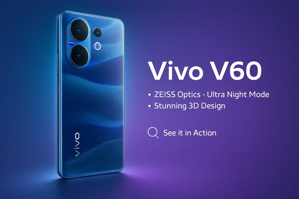 Vivo V60 with ZEISS camera and 3D night design