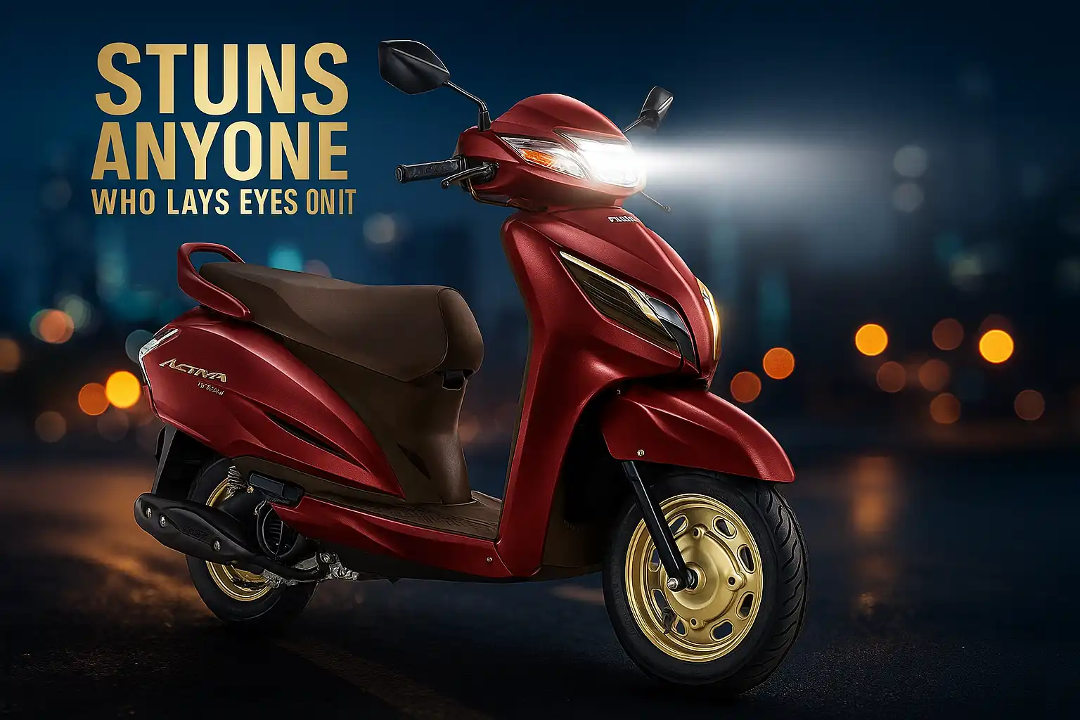 New Honda Activa scooter stuns with premium gold styling