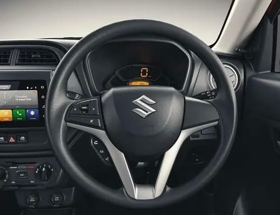 Maruti Alto K10 steering with infotainment and digital cluster