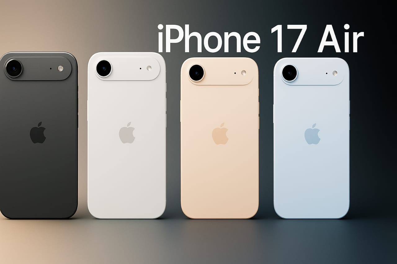 iPhone 17 Air in four color options