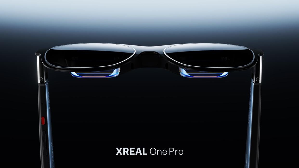 Close-up of XREAL One Pro AR lens design