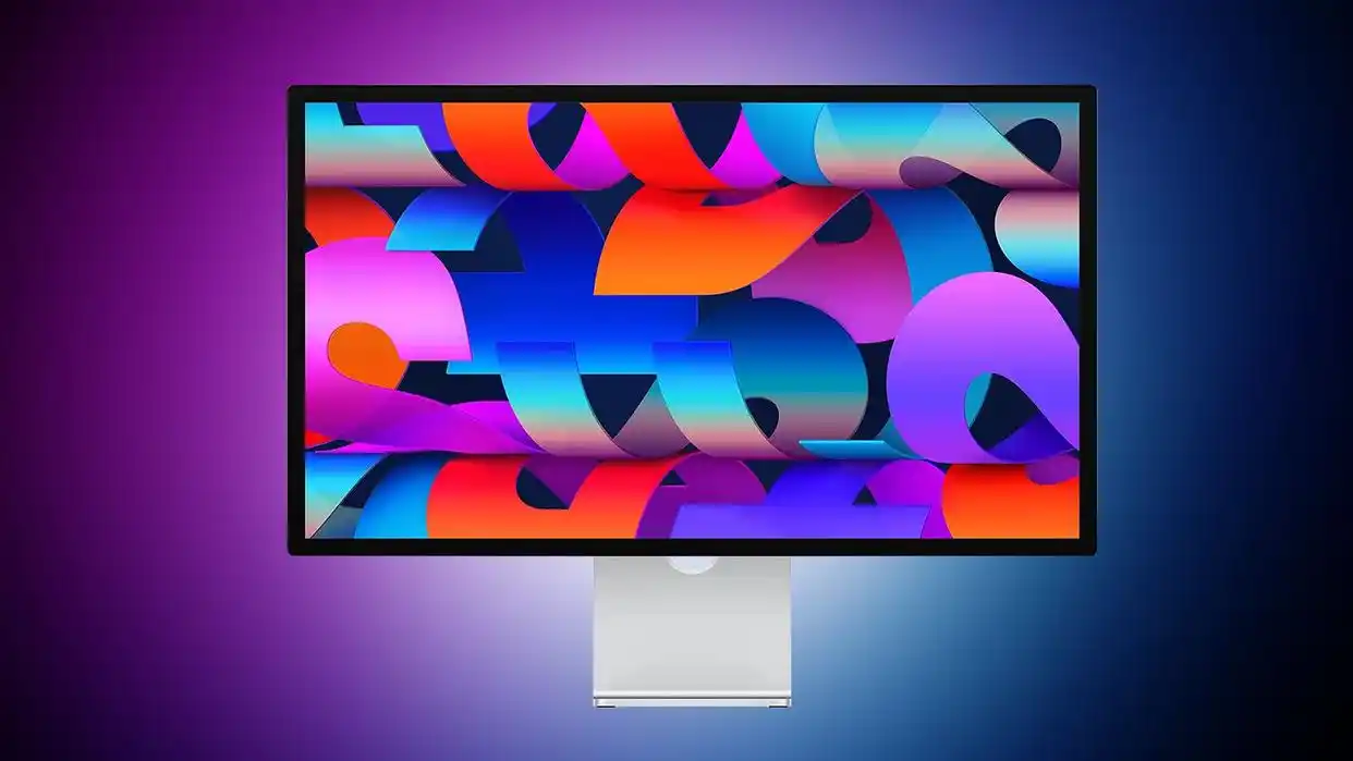 Apple Studio Display 2025 model with vibrant wallpaper