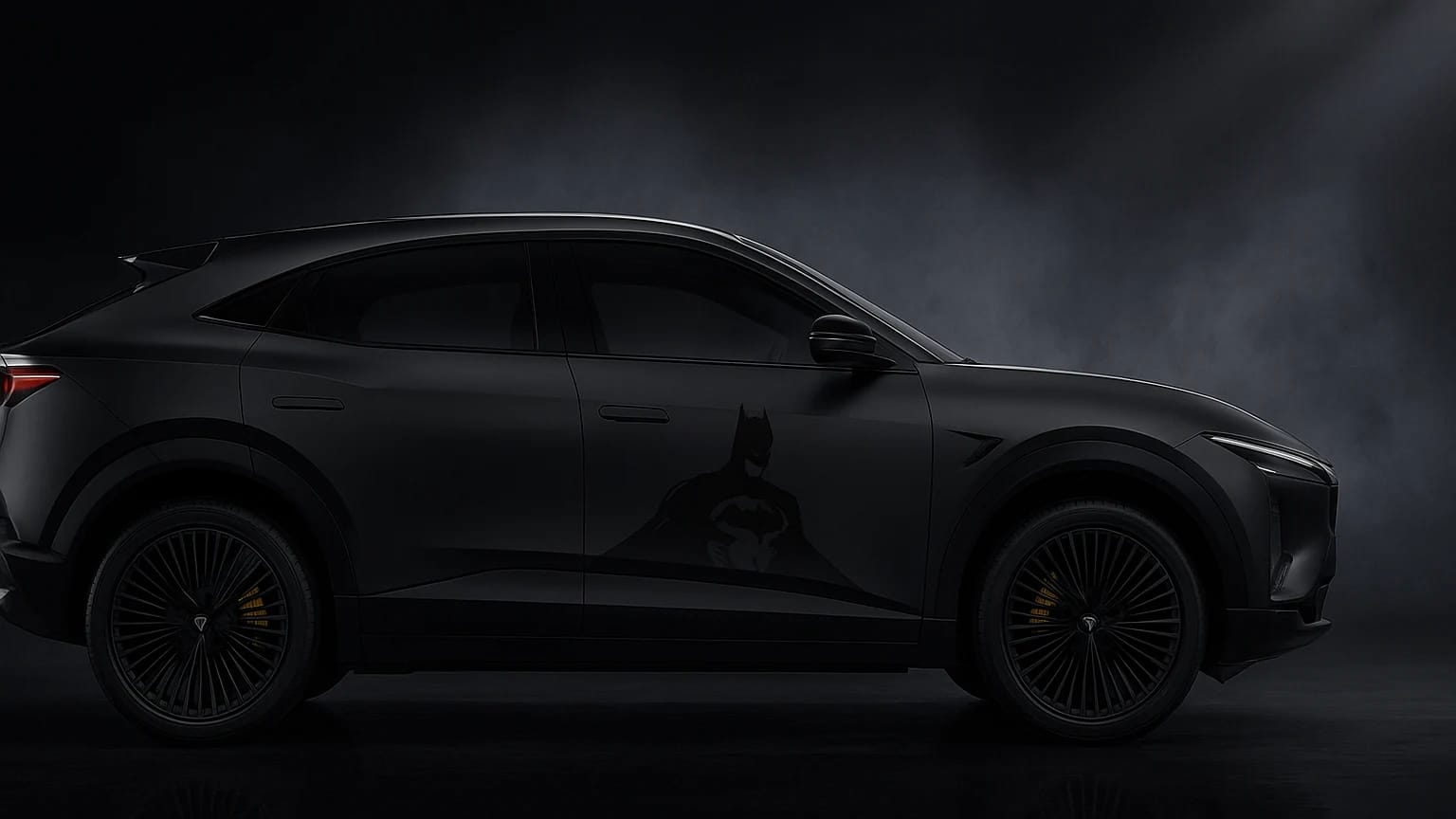 Mahindra BE 6 Batman Edition SUV with side decal