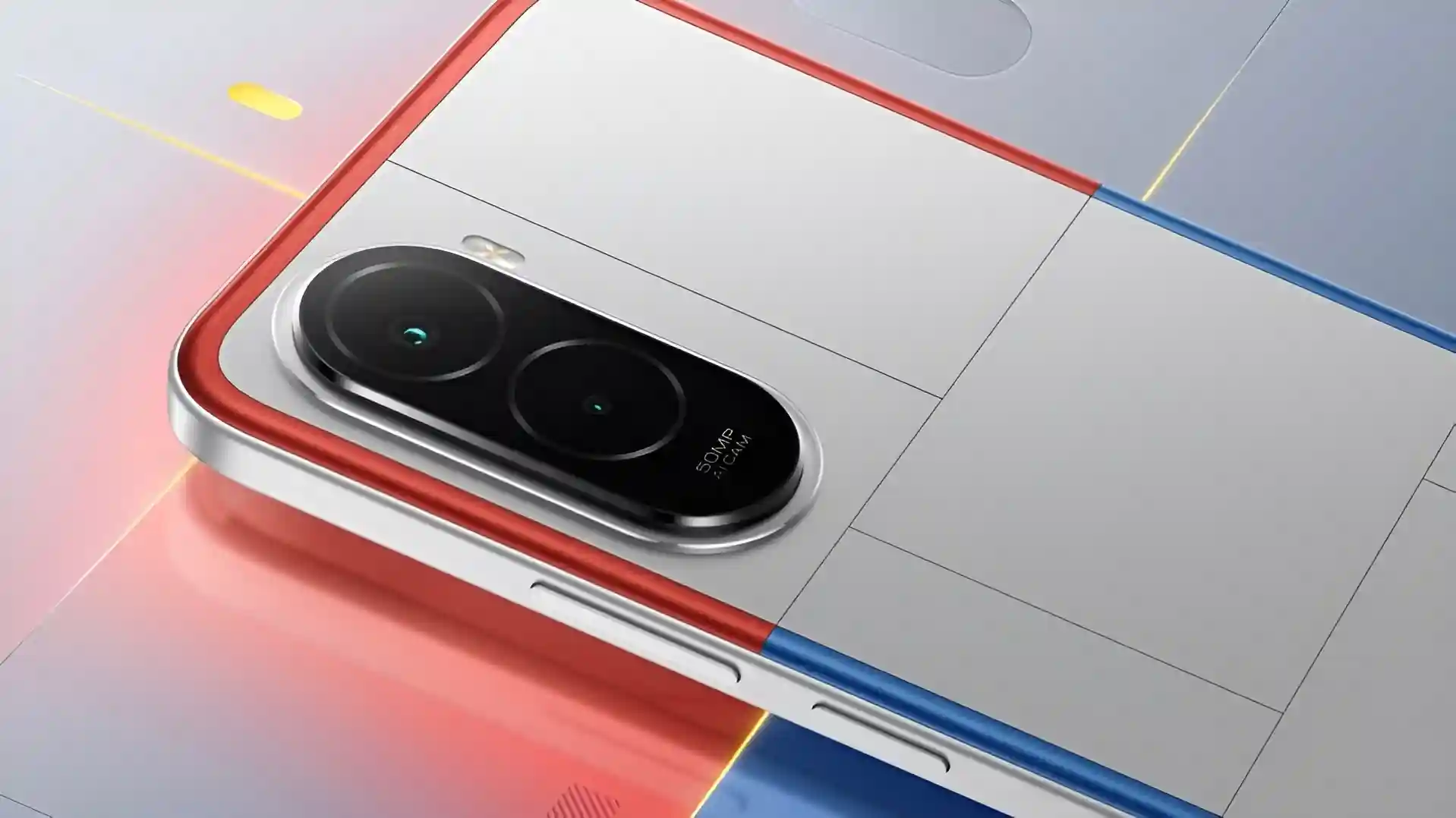 Close-up of Poco M7 Plus 5G's dual camera setup