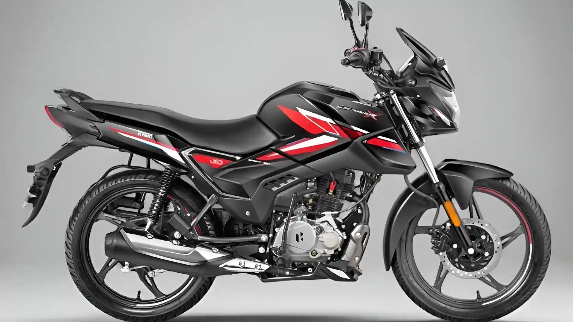 Hero Glamour X 125 bike in black and red