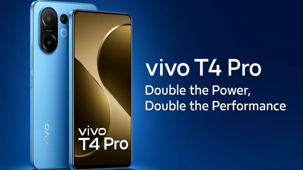 Upcoming Vivo T4 Pro 5G smartphone in Nitro Blue color with premium design and powerful specifications