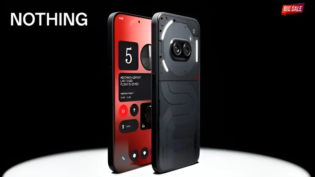 Nothing Phone 4 Ultra 5G with curved AMOLED display, dual cameras, and transparent-inspired design.