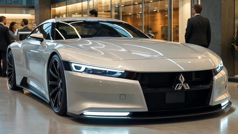 2026 Mitsubishi Lancer sports sedan showcased with sleek design and LED headlights